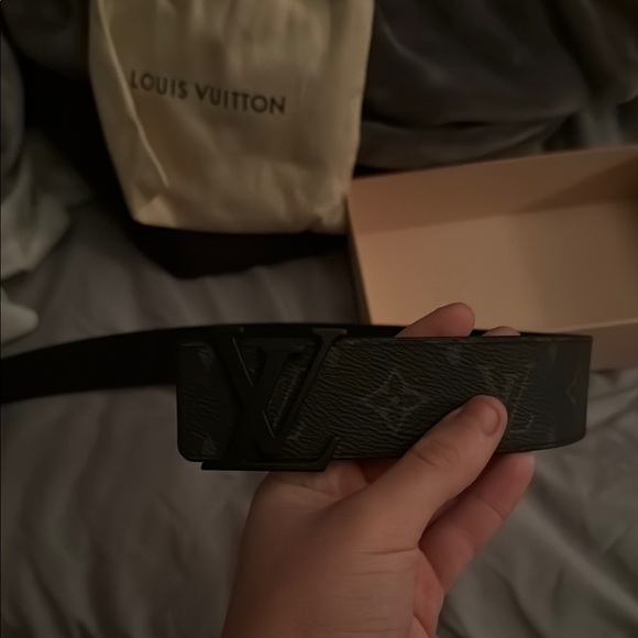 Louis Vuitton Black Monogram Leather Belt - Picture 2 of 5